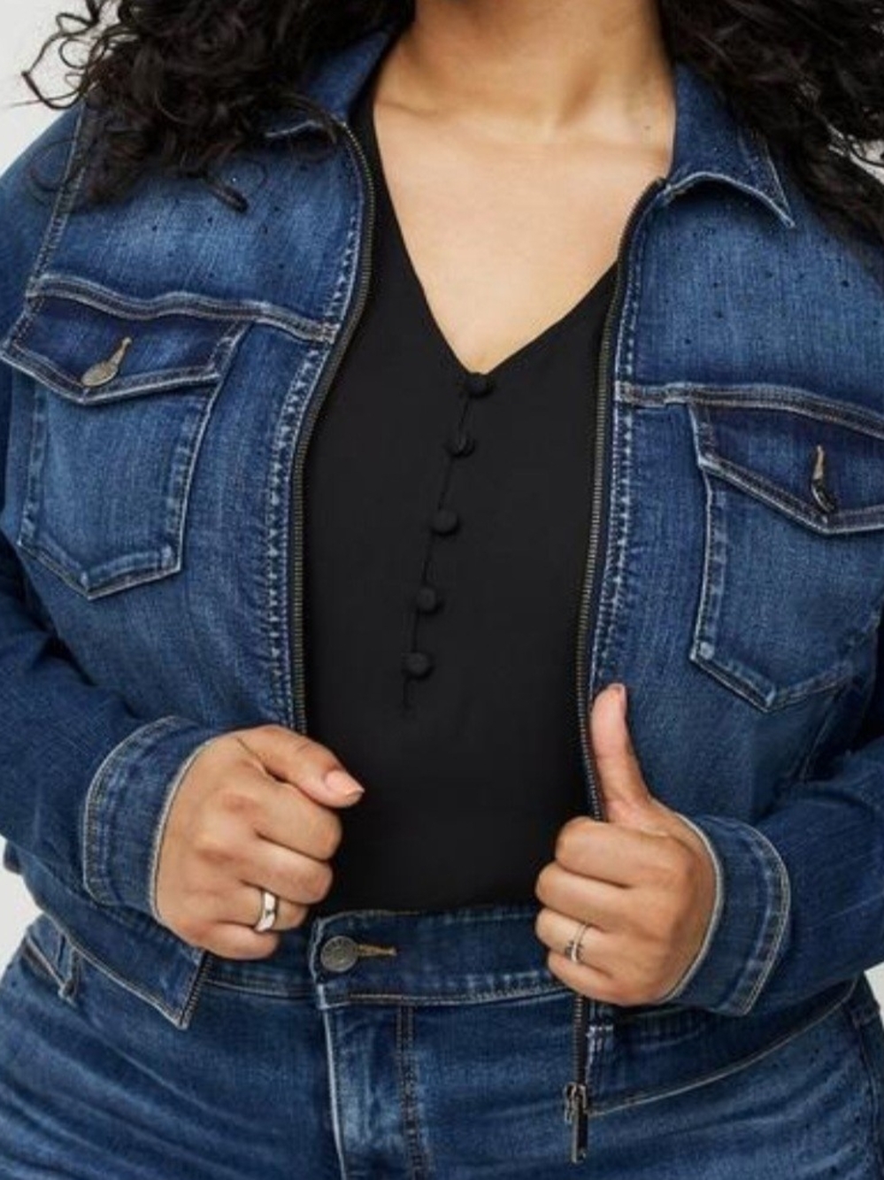Torrid Indigo Zip-Front Denim Jacket